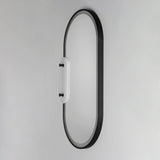 Black-White Alabaster Stonewall Mirror Wall Sconce by Studio M
