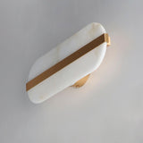 Brushed Champagne Stonewall Alabaster Wall Sconce by Studio M