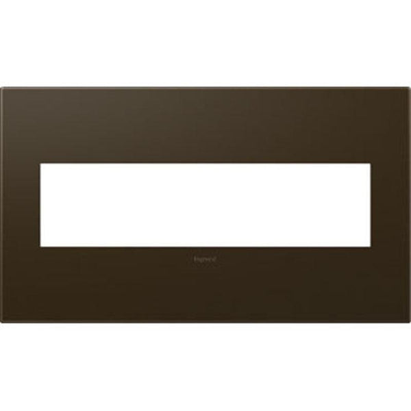 Adorne Four-Gang Screwless Wall Plate by Legrand Adorne, Color:  Bronze, ,  | Casa Di Luce Lighting