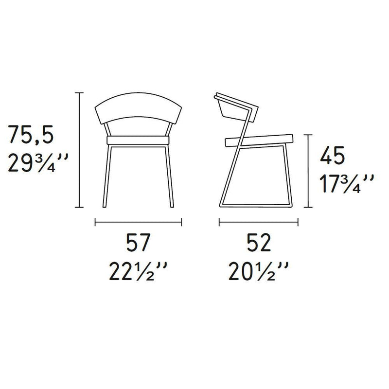 New York CB/1022-LH Side Chair Calligaris by